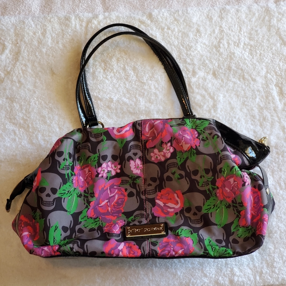 Betsey Johnson Skull and Roses Handbag